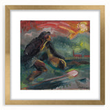 Powerful Expressionist Landscape - Dawn Canvas Print in Bold Colors