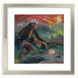 Powerful Expressionist Landscape - Dawn Canvas Print in Bold Colors