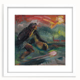 Powerful Expressionist Landscape - Dawn Canvas Print in Bold Colors