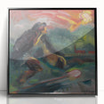 Powerful Expressionist Landscape - Dawn Canvas Print in Bold Colors