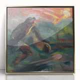 Powerful Expressionist Landscape - Dawn Canvas Print in Bold Colors