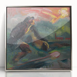 Powerful Expressionist Landscape - Dawn Canvas Print in Bold Colors