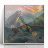 Powerful Expressionist Landscape - Dawn Canvas Print in Bold Colors