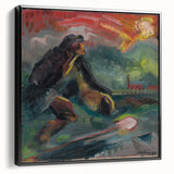 Powerful Expressionist Landscape - Dawn Canvas Print in Bold Colors