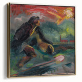 Powerful Expressionist Landscape - Dawn Canvas Print in Bold Colors