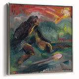 Powerful Expressionist Landscape - Dawn Canvas Print in Bold Colors