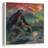 Powerful Expressionist Landscape - Dawn Canvas Print in Bold Colors