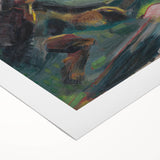 Powerful Expressionist Landscape - Dawn Canvas Print in Bold Colors