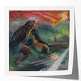 Powerful Expressionist Landscape - Dawn Canvas Print in Bold Colors