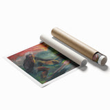 Powerful Expressionist Landscape - Dawn Canvas Print in Bold Colors