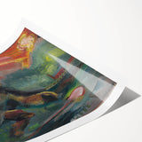 Powerful Expressionist Landscape - Dawn Canvas Print in Bold Colors