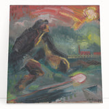 Powerful Expressionist Landscape - Dawn Canvas Print in Bold Colors