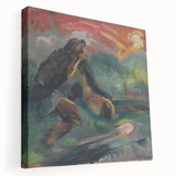 Powerful Expressionist Landscape - Dawn Canvas Print in Bold Colors