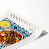 Extra large rolled print featuring line art flowers in black on white, ideal for large living room wall art.