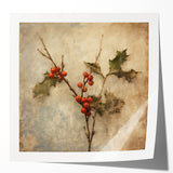 Holiday Decor Prints - Snowy Pine Tree Print Festive Canvas Art