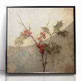 Holiday Decor Prints - Snowy Pine Tree Print Festive Canvas Art