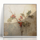 Holiday Decor Prints - Snowy Pine Tree Print Festive Canvas Art