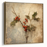 Holiday Decor Prints - Snowy Pine Tree Print Festive Canvas Art