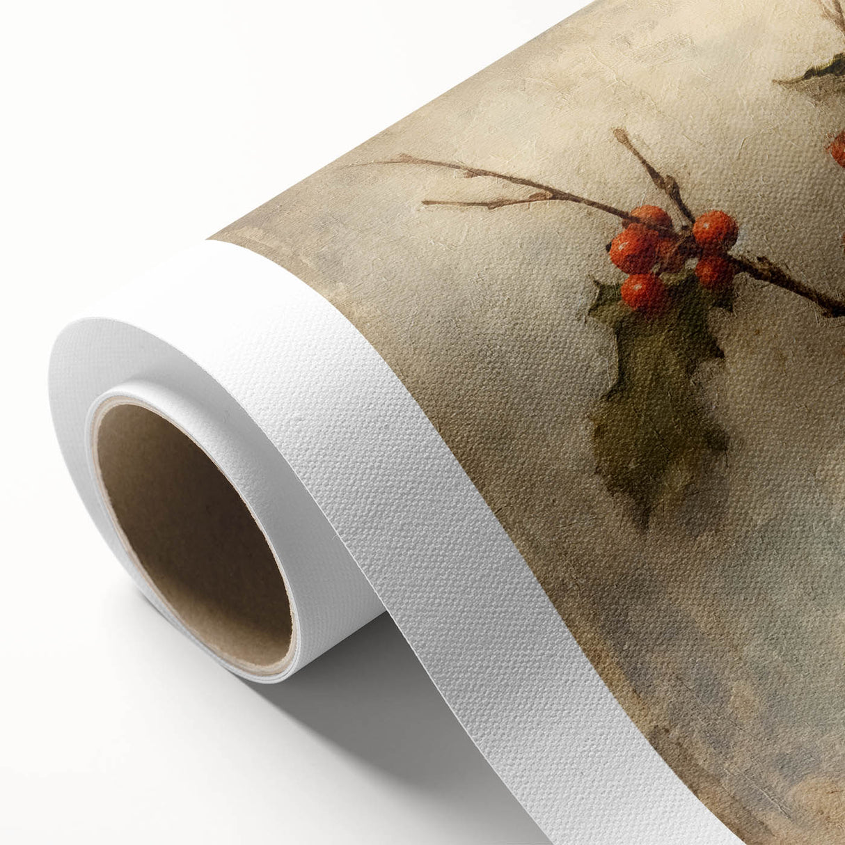 Holiday Decor Prints - Snowy Pine Tree Print Festive Canvas Art