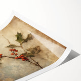 Holiday Decor Prints - Snowy Pine Tree Print Festive Canvas Art