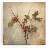 Holiday Decor Prints - Snowy Pine Tree Print Festive Canvas Art