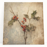 Holiday Decor Prints - Snowy Pine Tree Print Festive Canvas Art