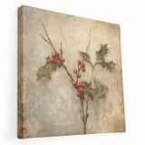 Holiday Decor Prints - Snowy Pine Tree Print Festive Canvas Art