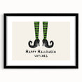 Halloween Canvas Art - Witch Legs Happy Halloween Witches