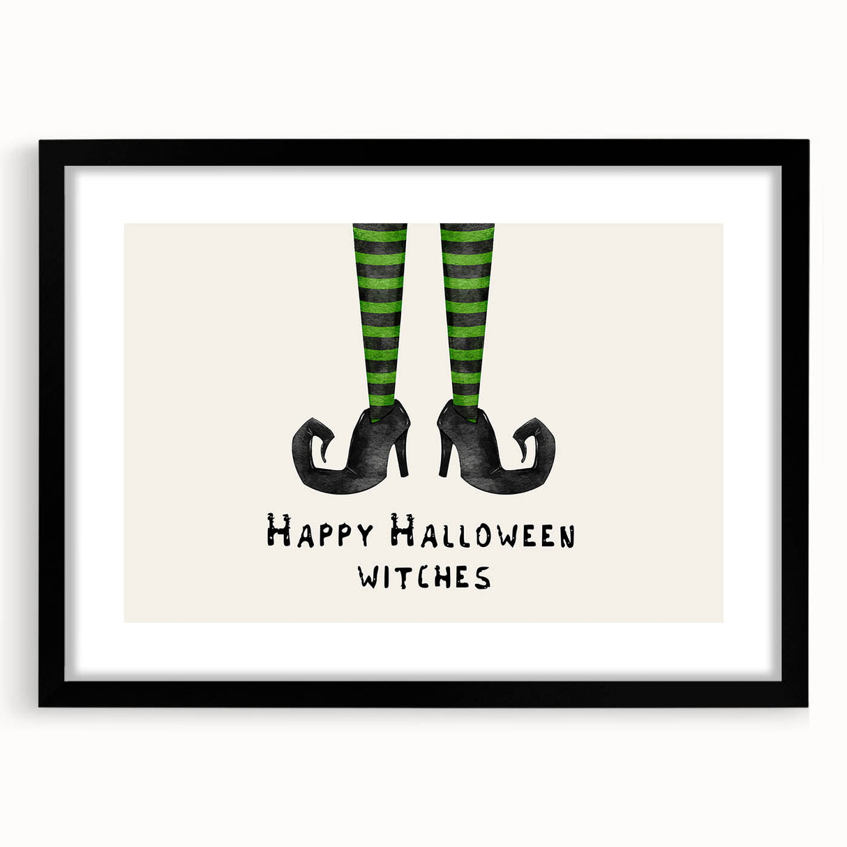 Halloween Canvas Art - Witch Legs Happy Halloween Witches