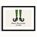 Halloween Canvas Art - Witch Legs Happy Halloween Witches