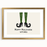 Halloween Canvas Art - Witch Legs Happy Halloween Witches