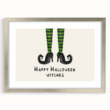Halloween Canvas Art - Witch Legs Happy Halloween Witches