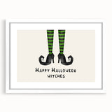 Halloween Canvas Art - Witch Legs Happy Halloween Witches