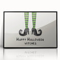 Halloween Canvas Art - Witch Legs Happy Halloween Witches