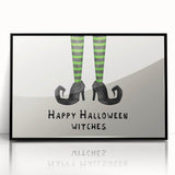 Halloween Canvas Art - Witch Legs Happy Halloween Witches