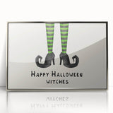 Halloween Canvas Art - Witch Legs Happy Halloween Witches
