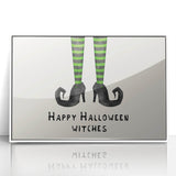 Halloween Canvas Art - Witch Legs Happy Halloween Witches