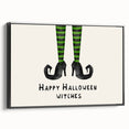 Halloween Canvas Art - Witch Legs Happy Halloween Witches