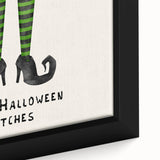 Halloween Canvas Art - Witch Legs Happy Halloween Witches