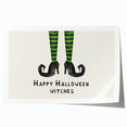 Halloween Canvas Art - Witch Legs Happy Halloween Witches