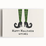 Halloween Canvas Art - Witch Legs Happy Halloween Witches
