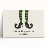 Halloween Canvas Art - Witch Legs Happy Halloween Witches