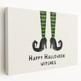 Halloween Canvas Art - Witch Legs Happy Halloween Witches