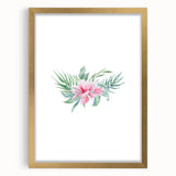 Pink Floral Girls Room Wall Art - Nursery & Kids Room Art Prints