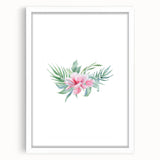 Pink Floral Girls Room Wall Art - Nursery & Kids Room Art Prints