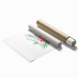 Pink Floral Girls Room Wall Art - Nursery & Kids Room Art Prints