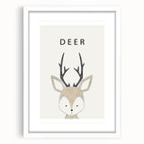 Deer Nursery Wall Art - Baby Room Decor for Kids