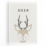 Deer Nursery Wall Art - Baby Room Decor for Kids