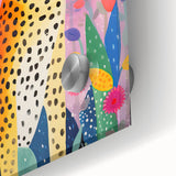 Acrylic Glass Art for Kids – Fun Leopard and Floral Print