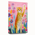 Acrylic Glass Art for Kids – Fun Leopard and Floral Print